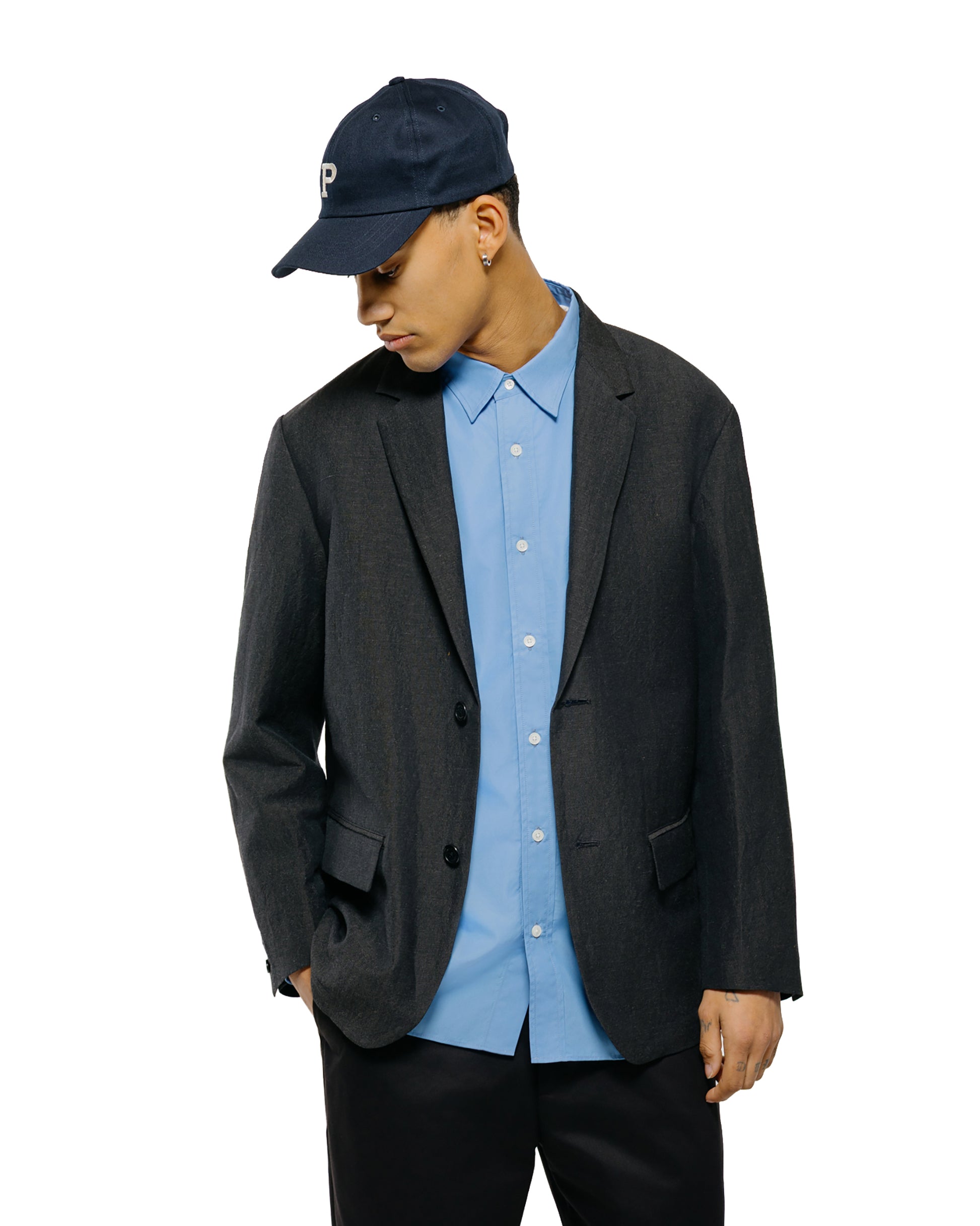 lost & found Universal Products Universal Products Wool Linen 2B Jacket Charcoal