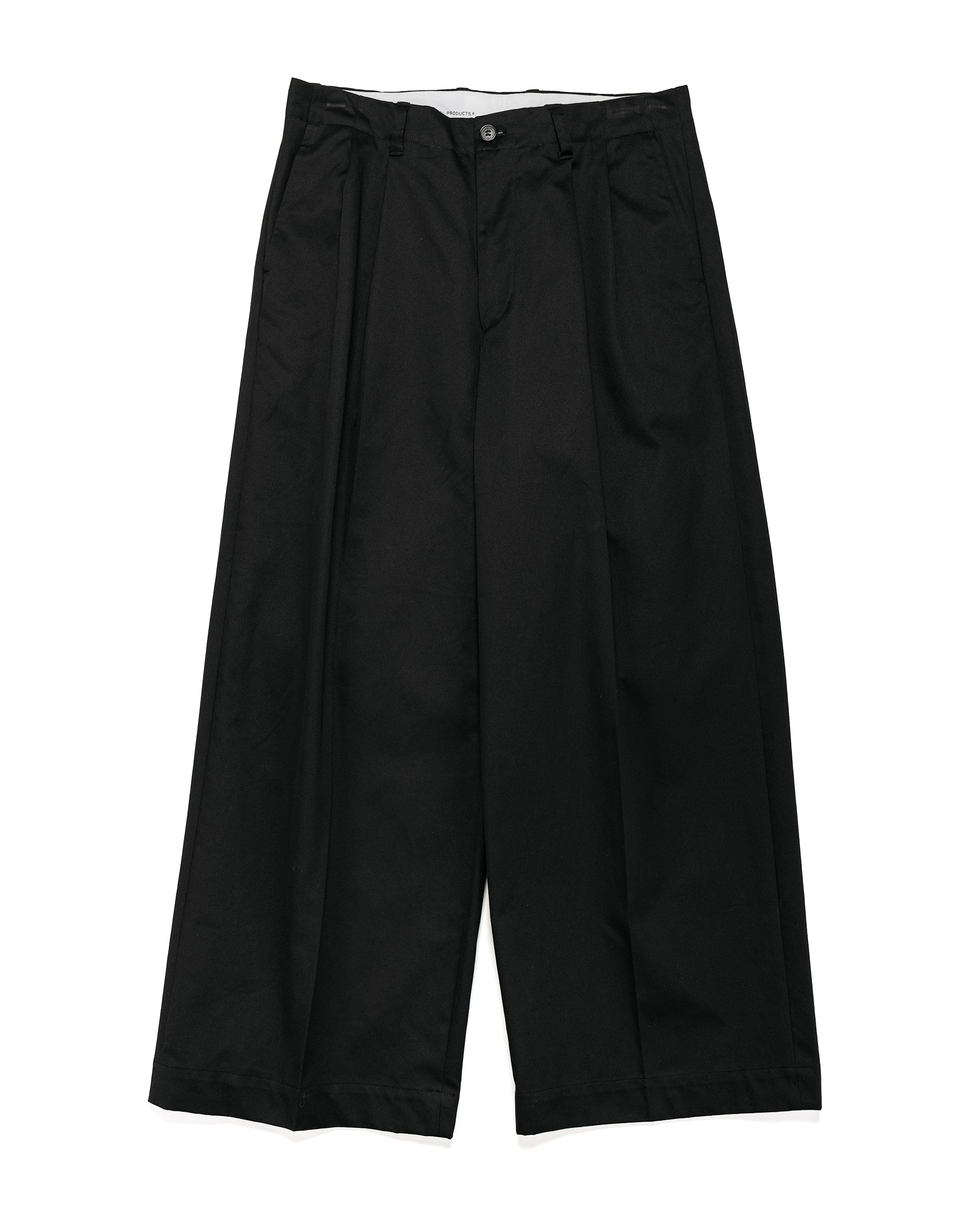 lost & found Universal Products Universal Products 2Tuck Wide Chino Trouser Black