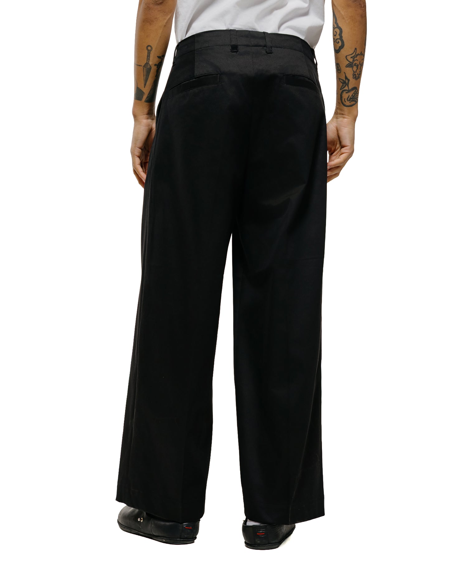 lost & found Universal Products Universal Products 2Tuck Wide Chino Trouser Black
