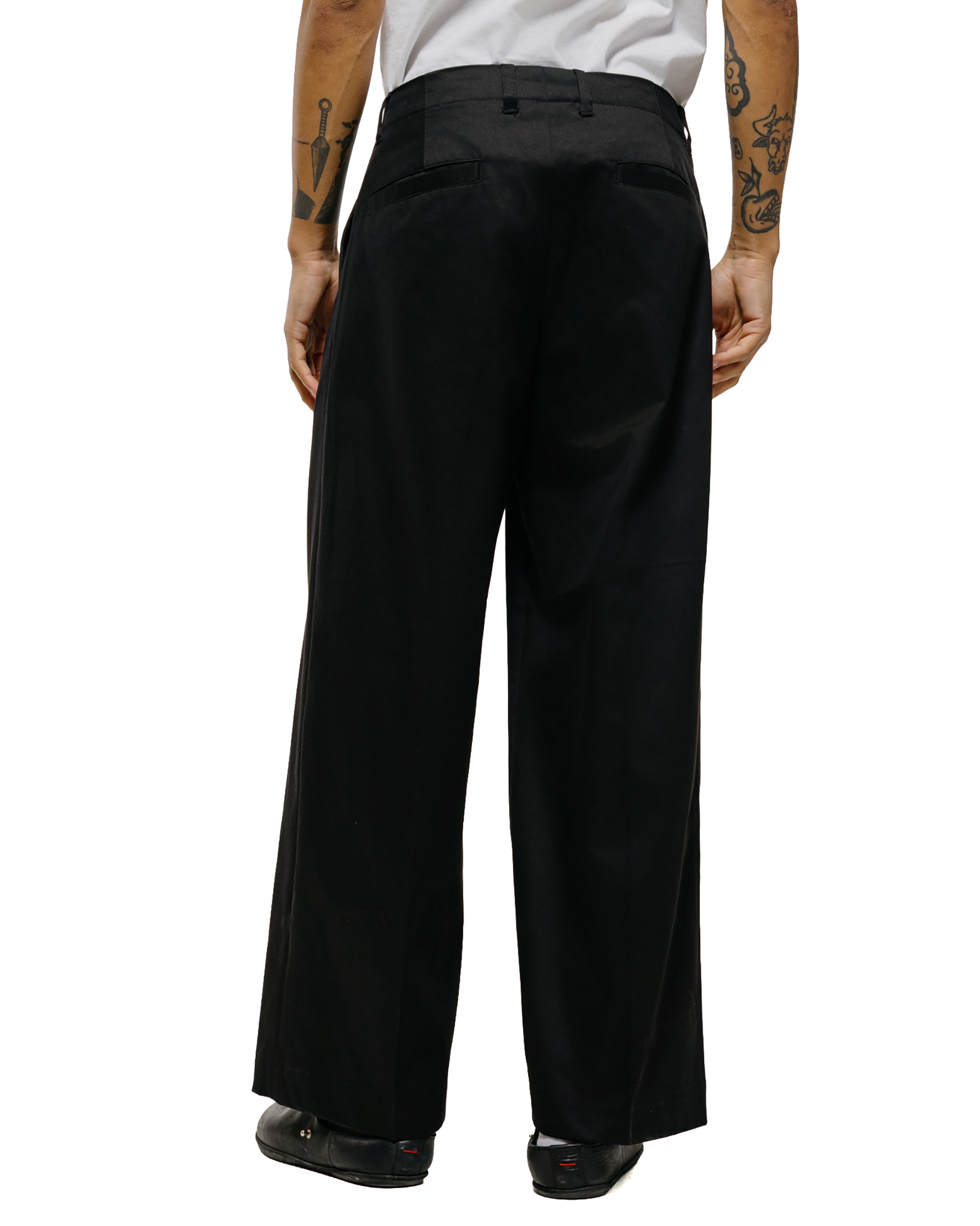 lost & found Universal Products Universal Products 2Tuck Wide Chino Trouser Black