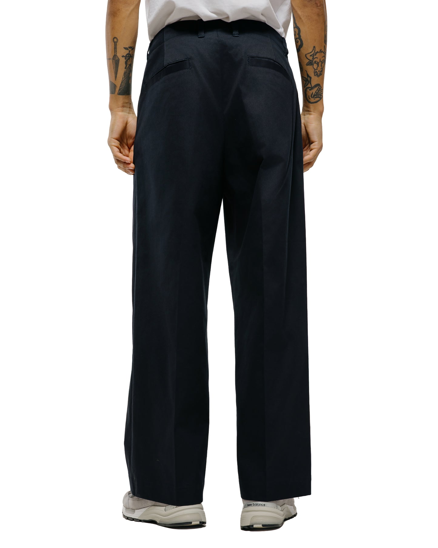 lost & found Universal Products Universal Products 2Tuck Wide Chino Trouser Navy