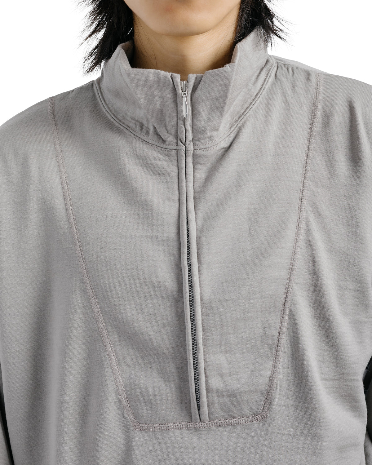 Universal Products Half Zip Wool Sweat Gray