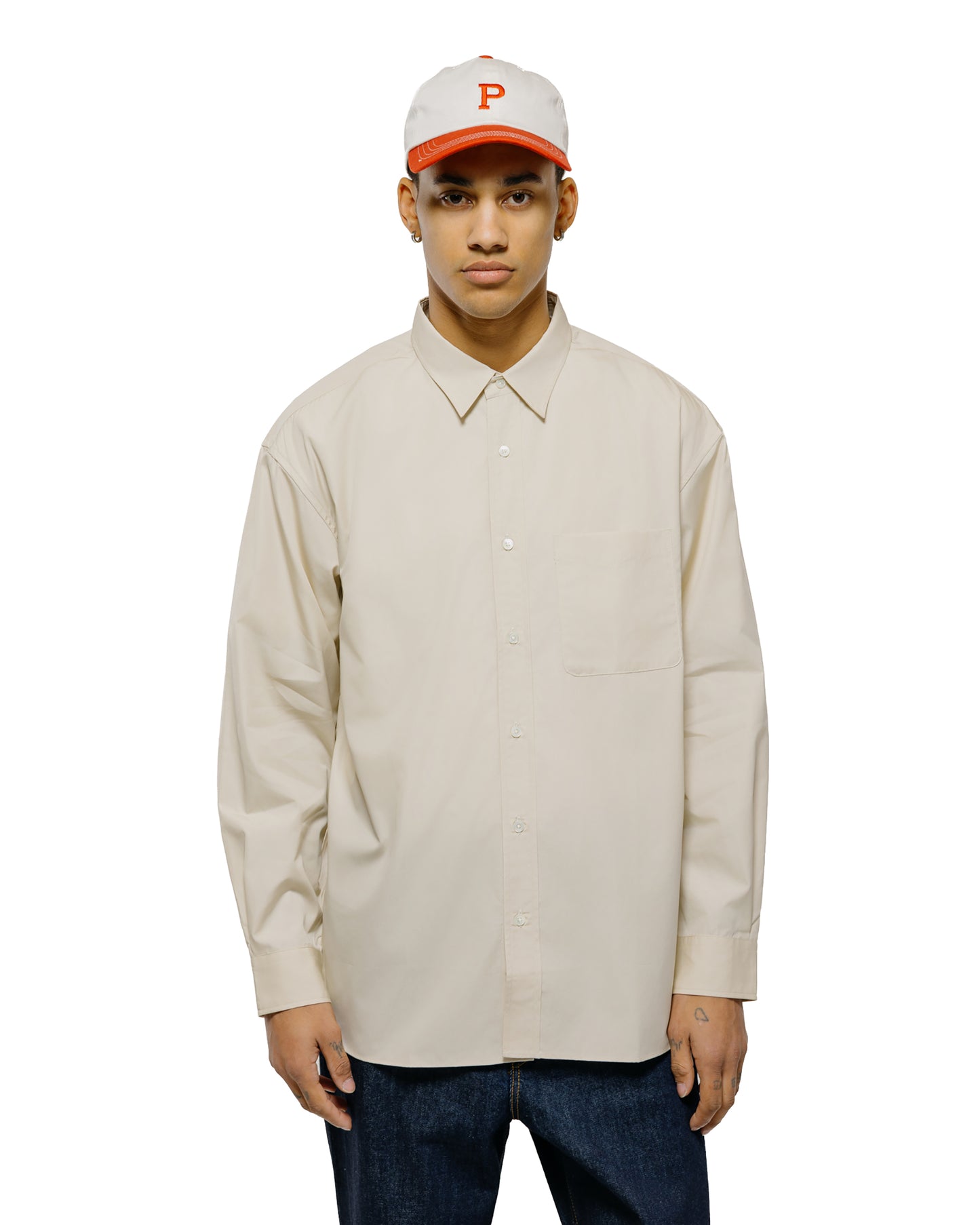lost & found Universal Products Universal Products L/S Regular Shirts Ivory