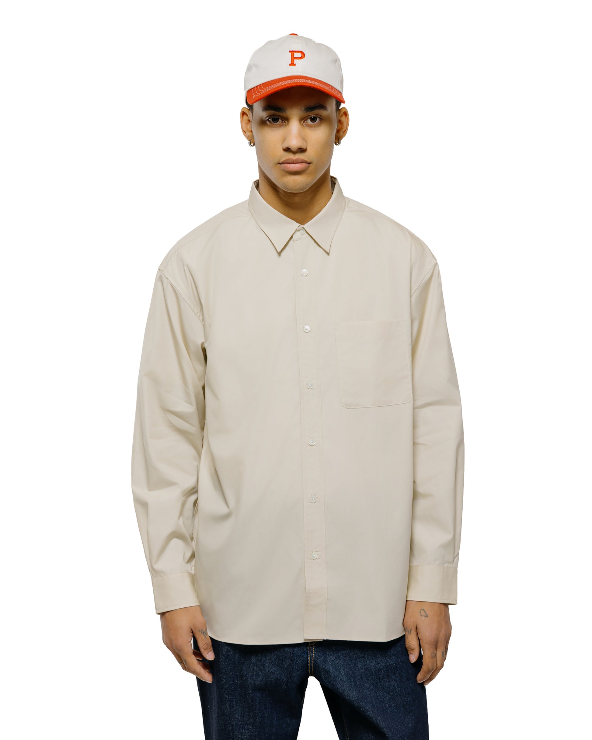 lost & found Universal Products Universal Products L/S Regular Shirts Ivory