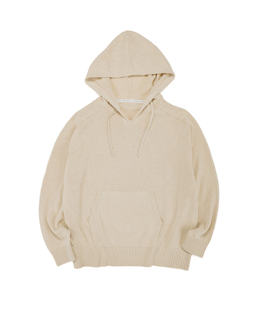 lost & found Universal Products Universal Products Linen Knit Hoodie Ecru