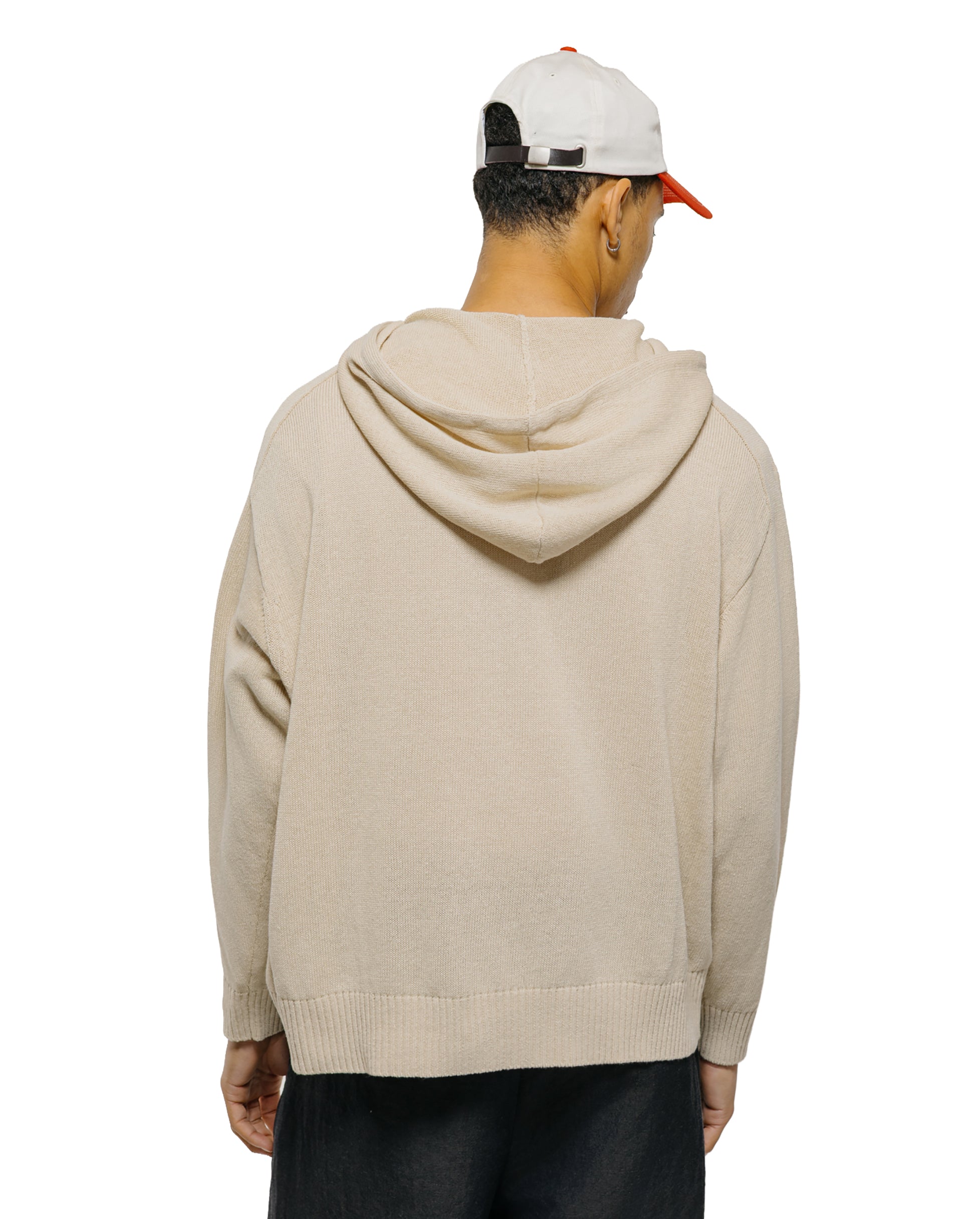 lost & found Universal Products Universal Products Linen Knit Hoodie Ecru