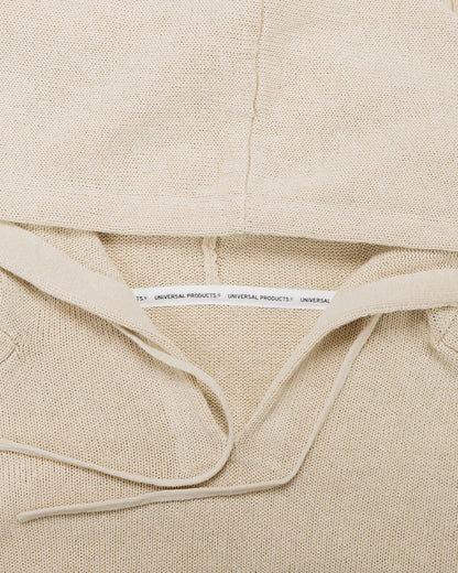 lost & found Universal Products Universal Products Linen Knit Hoodie Ecru