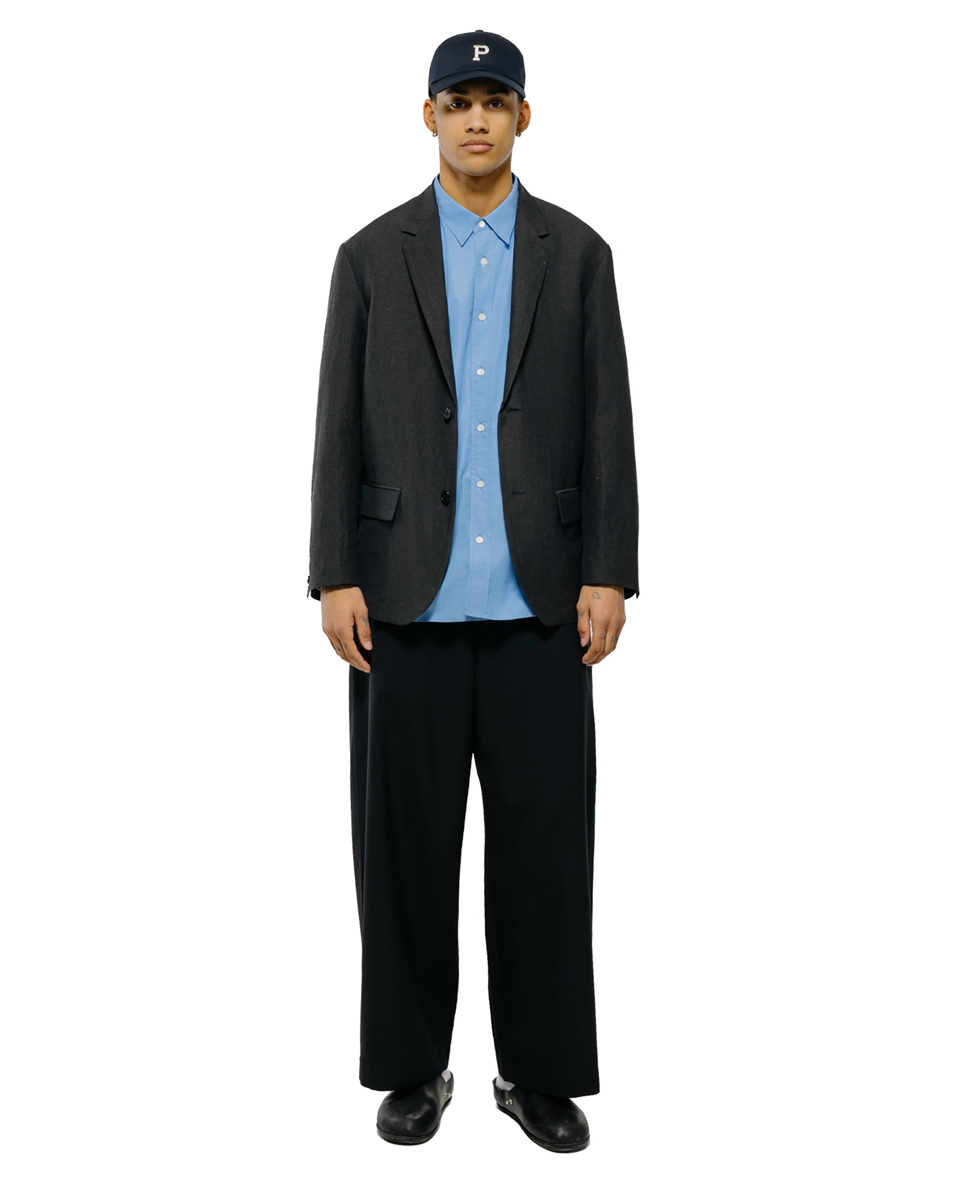 lost & found Universal Products Universal Products Summer Wool Wide Trousers Black