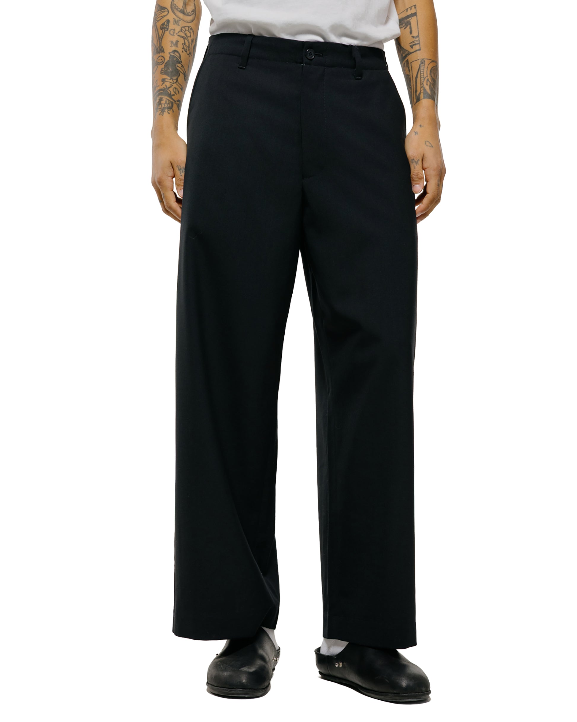 lost & found Universal Products Universal Products Summer Wool Wide Trousers Black