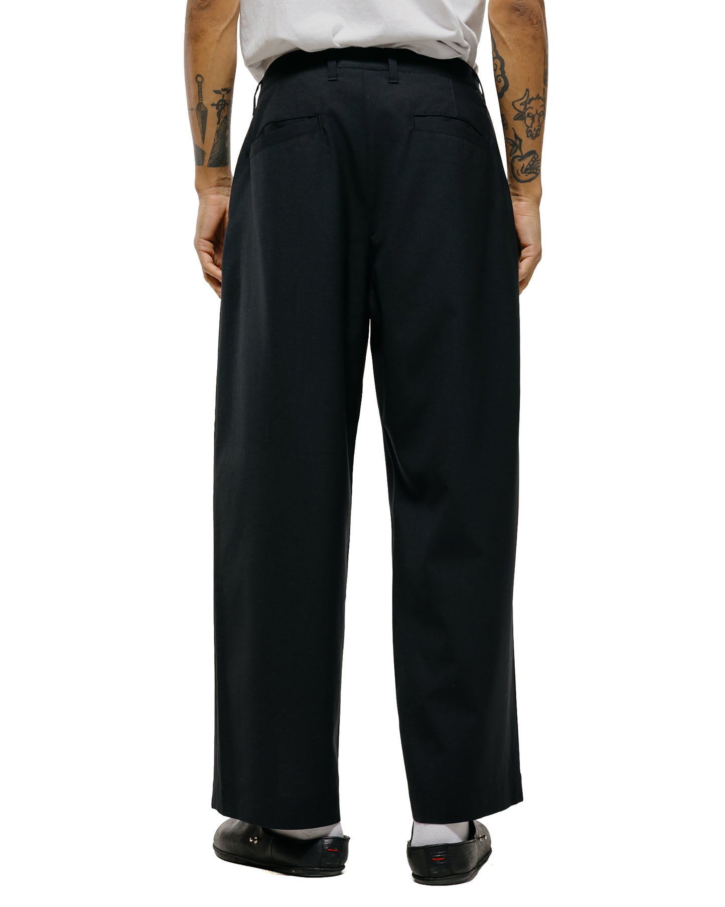 lost & found Universal Products Universal Products Summer Wool Wide Trousers Black