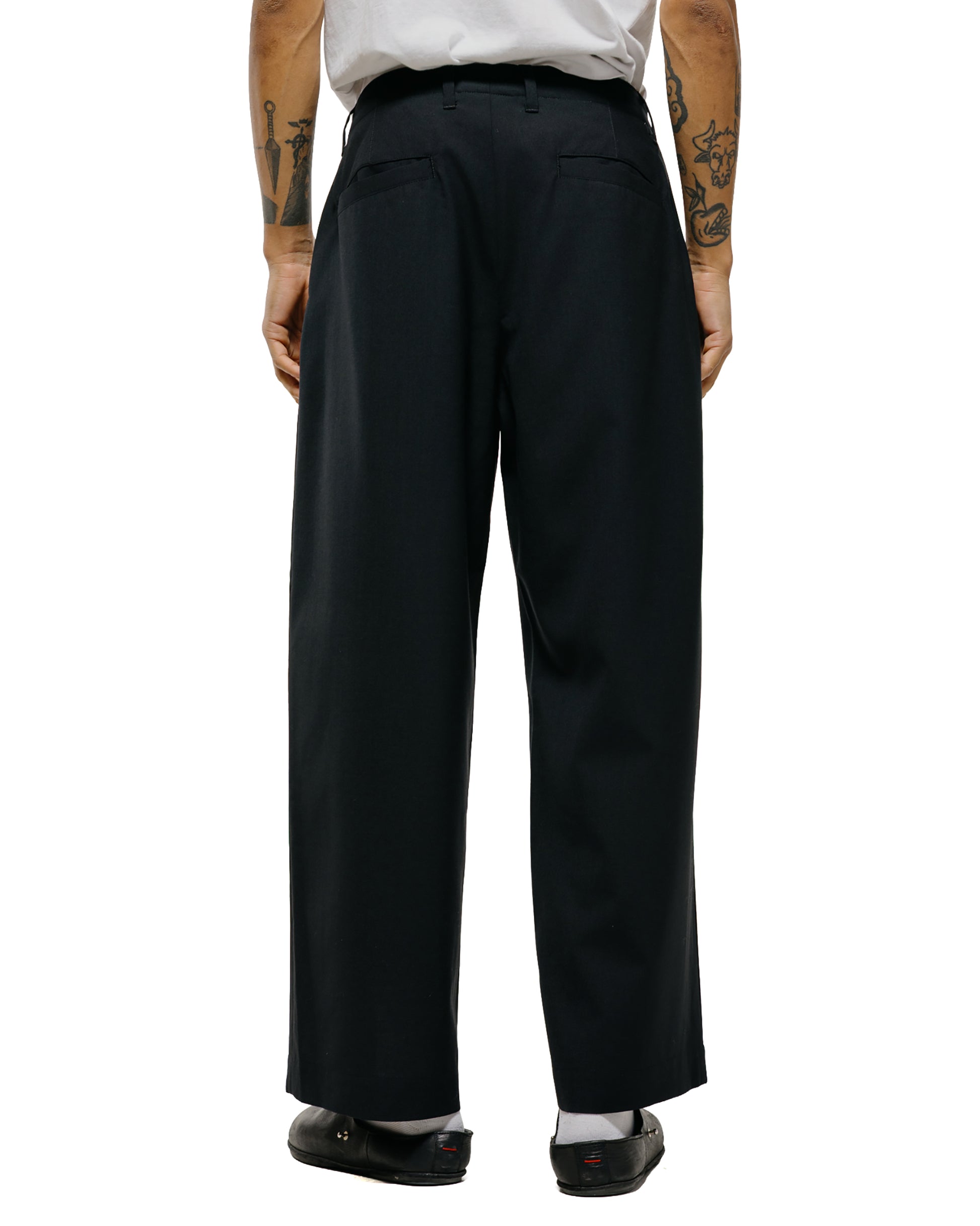 lost & found Universal Products Universal Products Summer Wool Wide Trousers Black