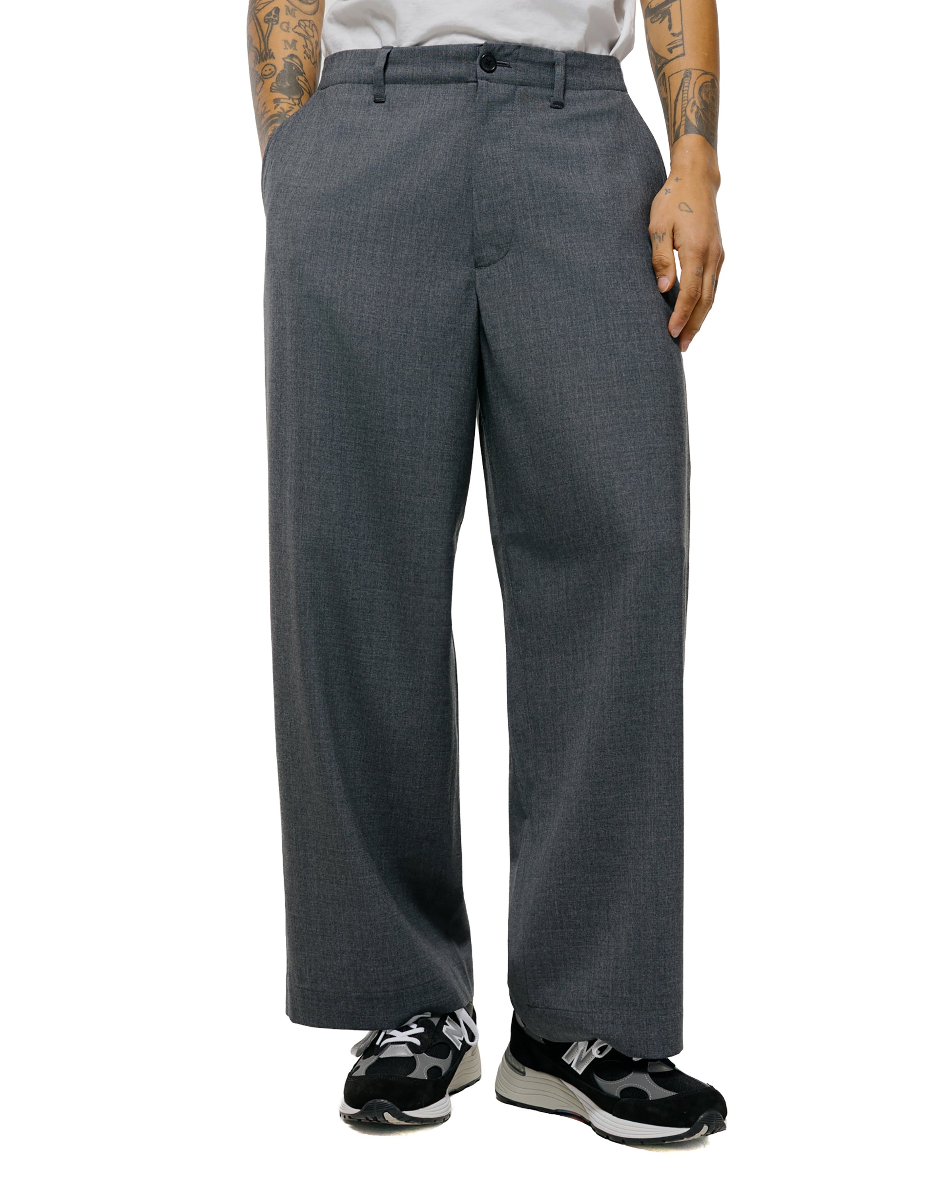 lost & found Universal Products Universal Products Summer Wool Wide Trousers Gray