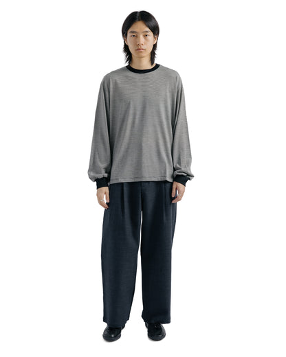 Universal Products Wool Border Jersey Crew Neck Black