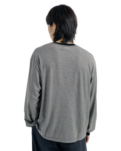Universal Products Wool Border Jersey Crew Neck Black