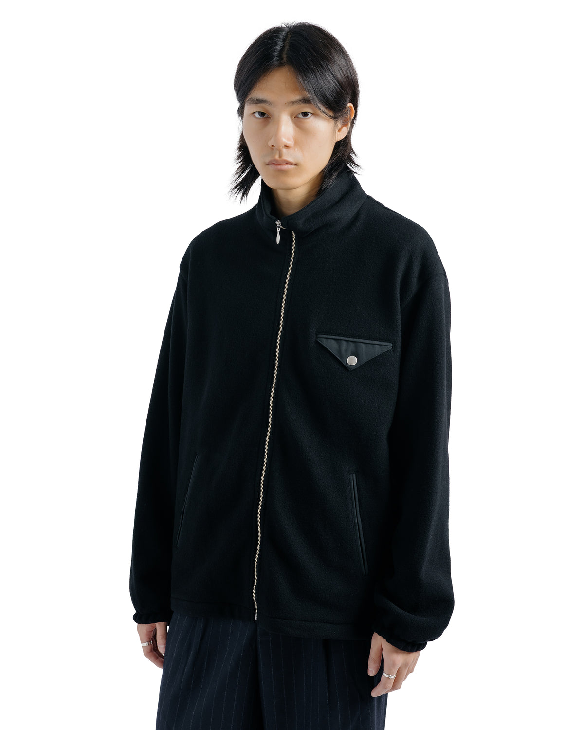 `Universal Products Wool Cashmere Fleece Jacket Black