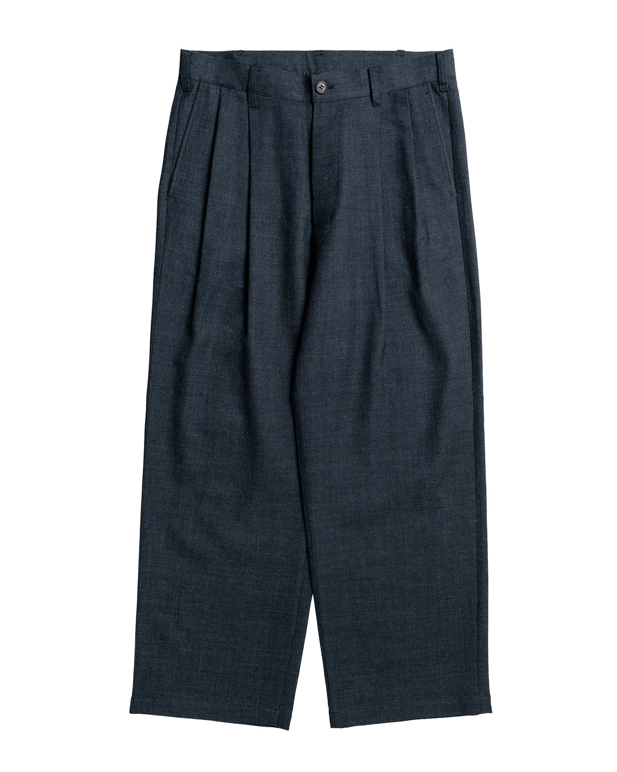 Universal Products Wool Cotton 2 Tuck Trousers Charcoal
