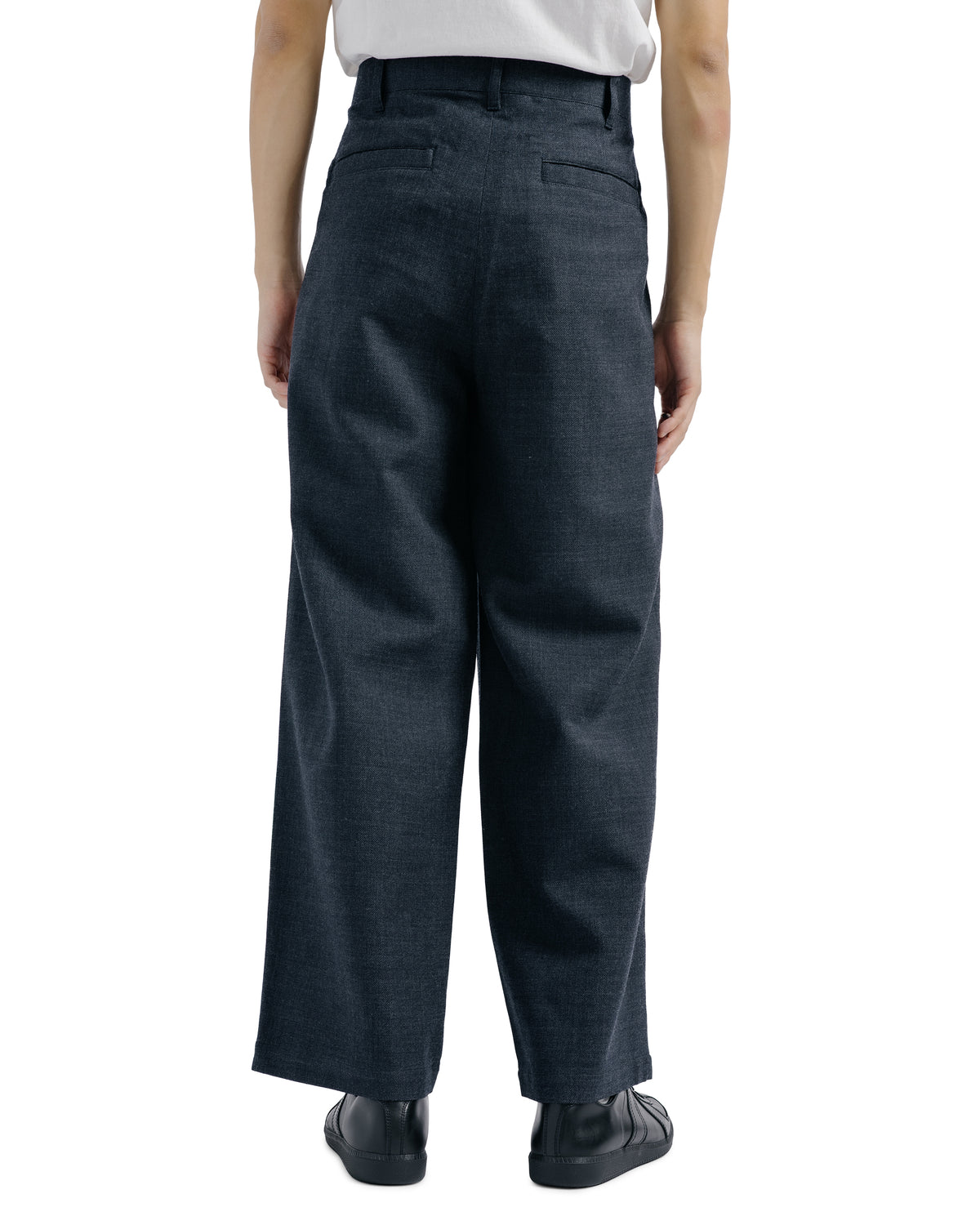 Universal Products Wool Cotton 2 Tuck Trousers Charcoal
