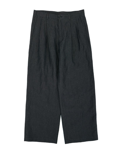 lost & found Universal Products Universal Products Wool Linen 2 Tuck Trousers Charcoal