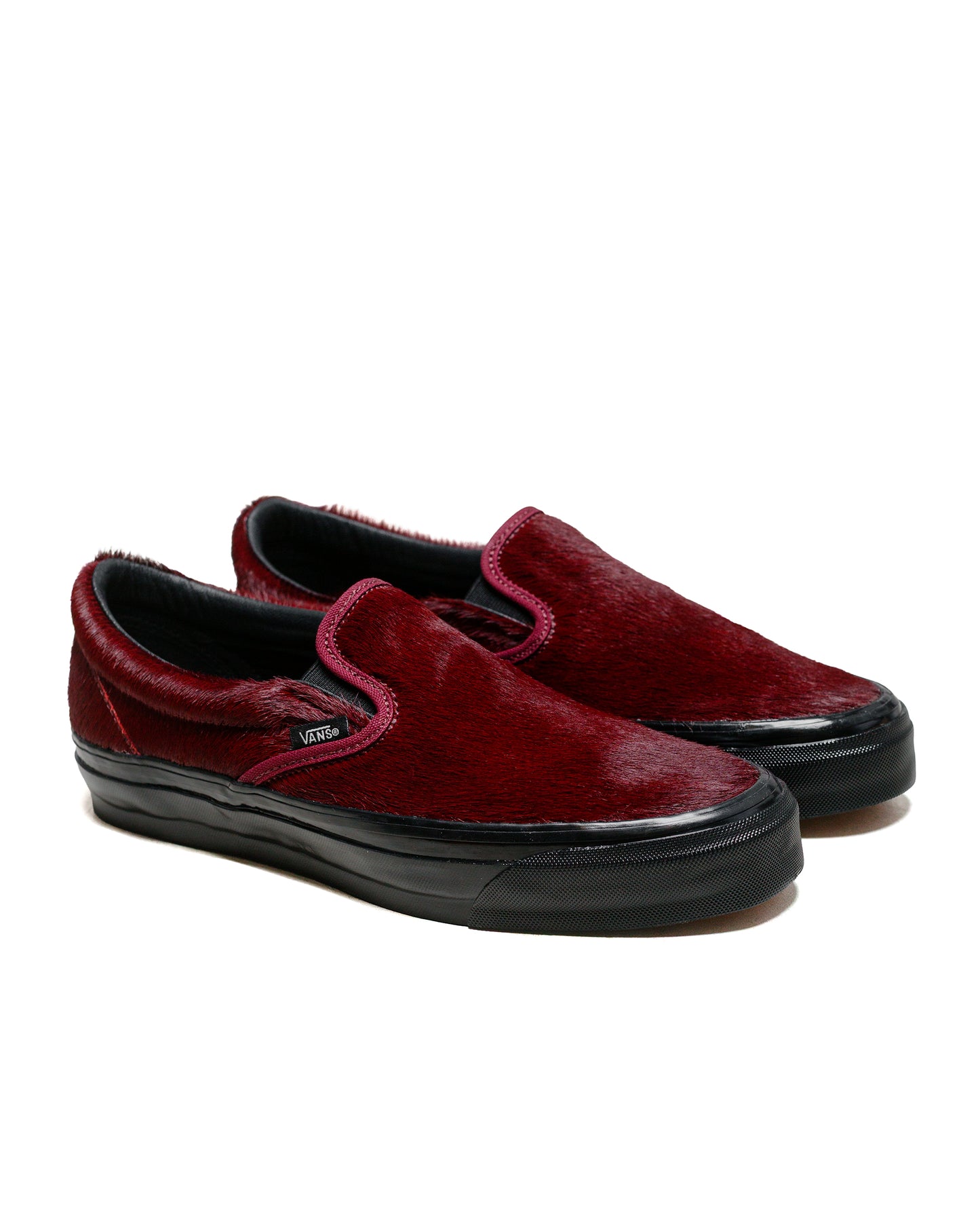 lost & found Vans Vans Premium Slip-On Reissue 98 LX Pony Hair Burgundy