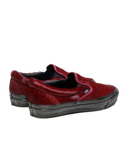 lost & found Vans Vans Premium Slip-On Reissue 98 LX Pony Hair Burgundy