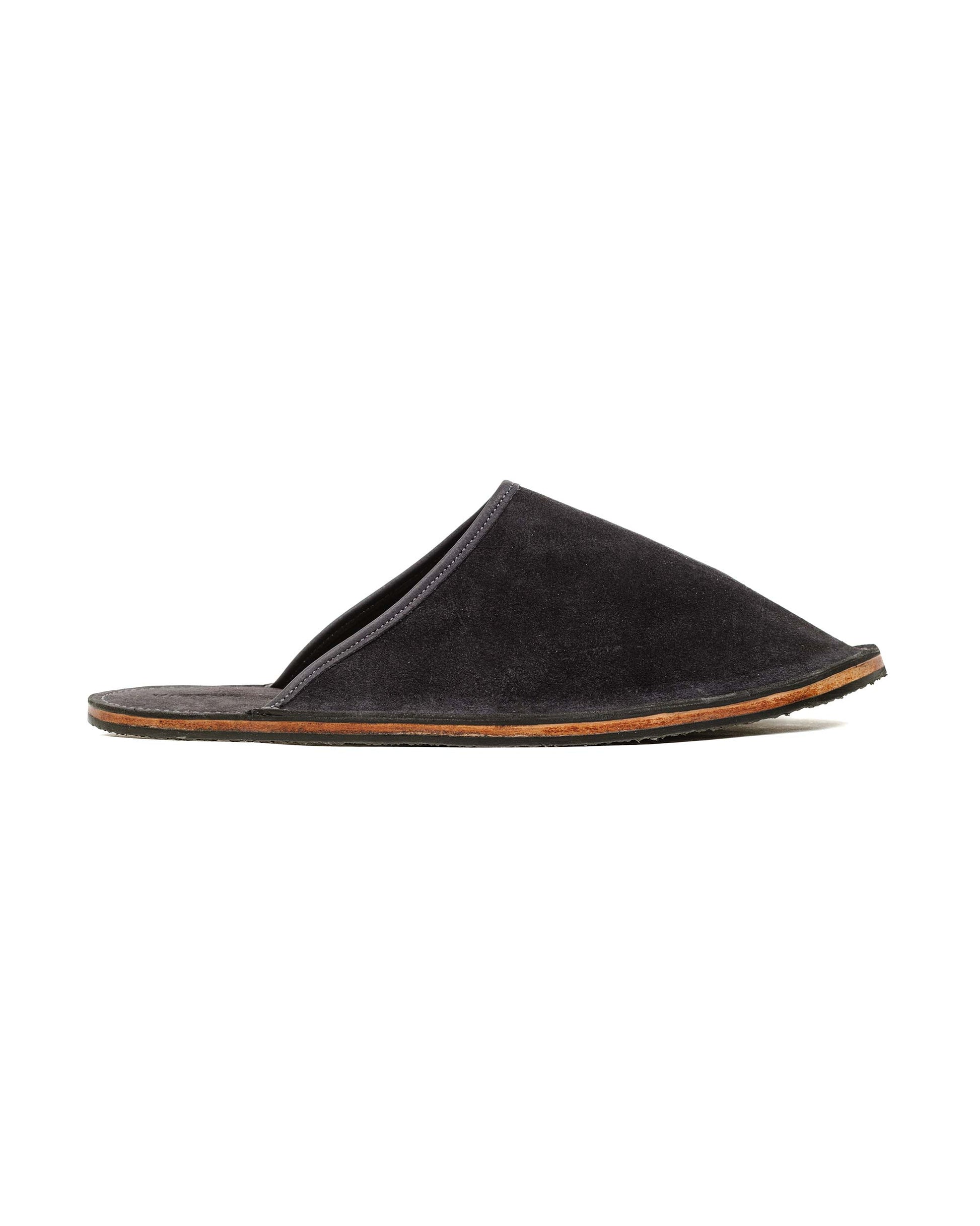 lost & found Viberg Viberg Slide Storm Grey Janus Calf Suede