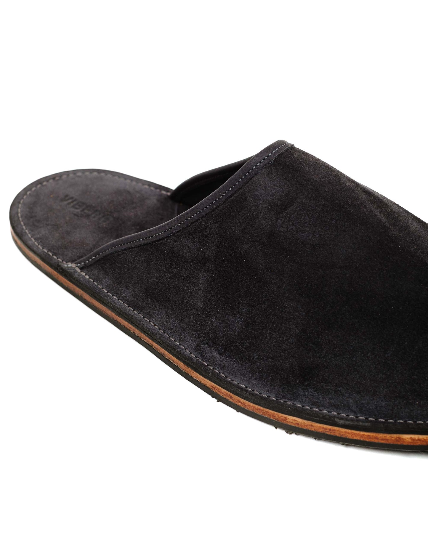 lost & found Viberg Viberg Slide Storm Grey Janus Calf Suede