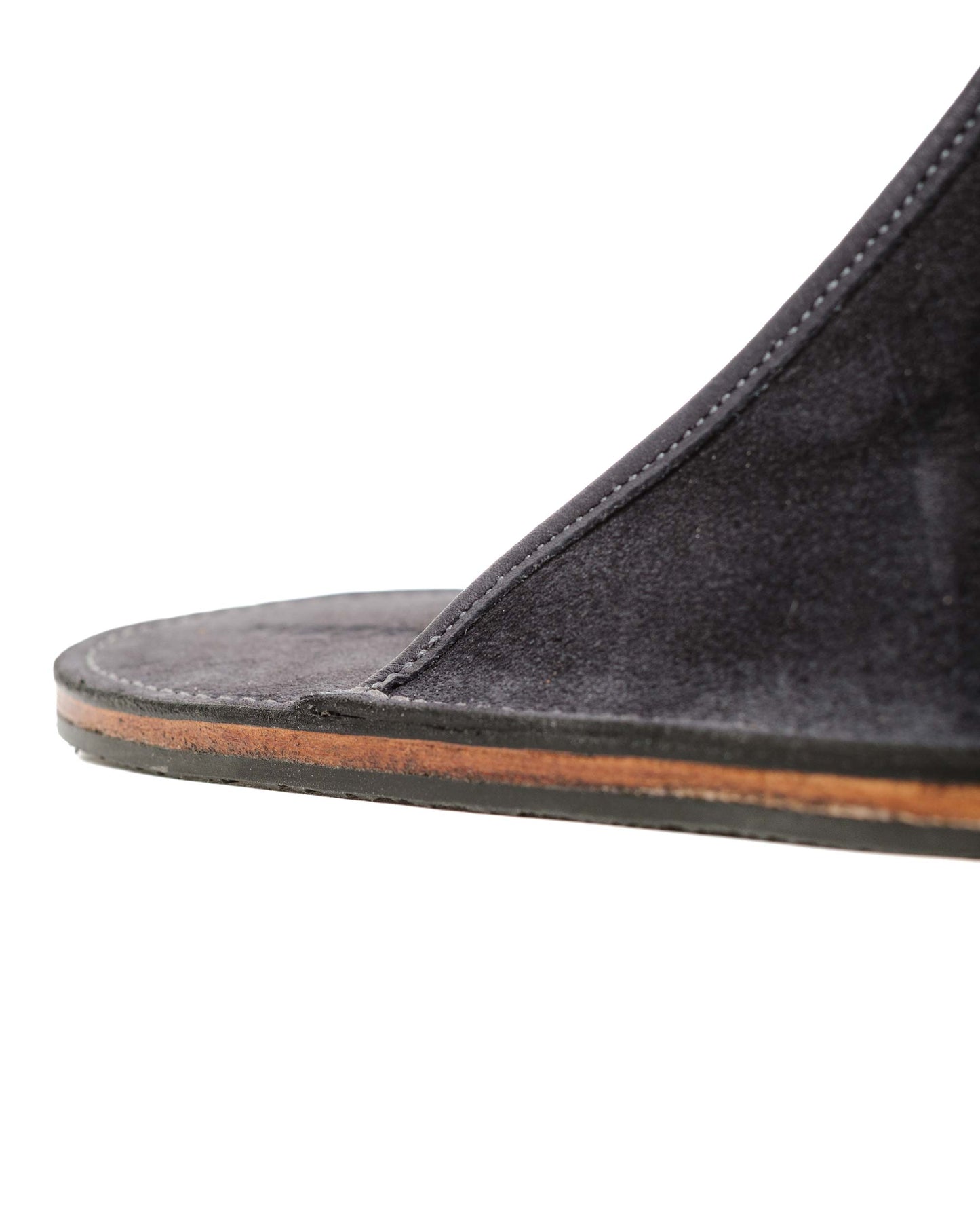 lost & found Viberg Viberg Slide Storm Grey Janus Calf Suede