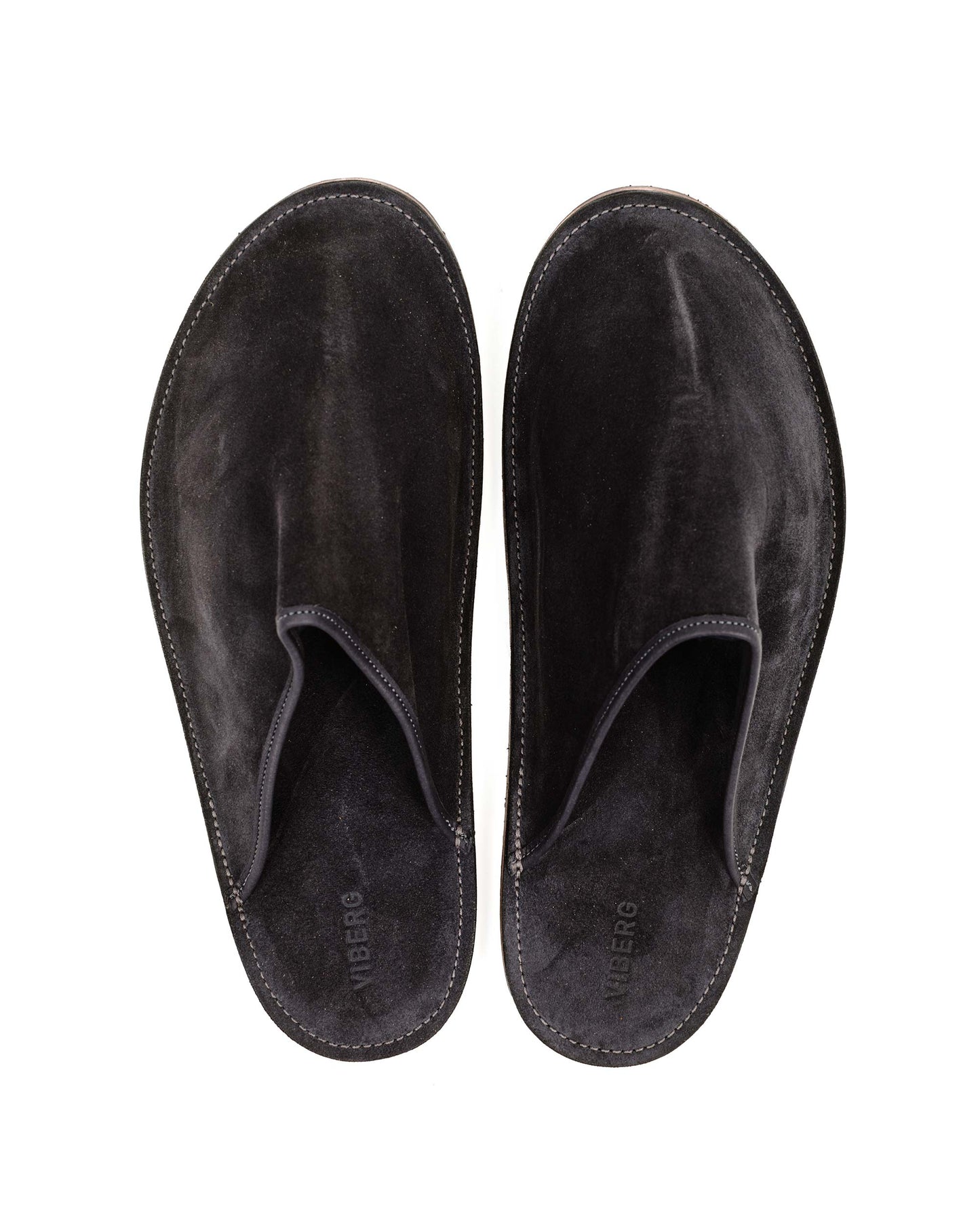 lost & found Viberg Viberg Slide Storm Grey Janus Calf Suede