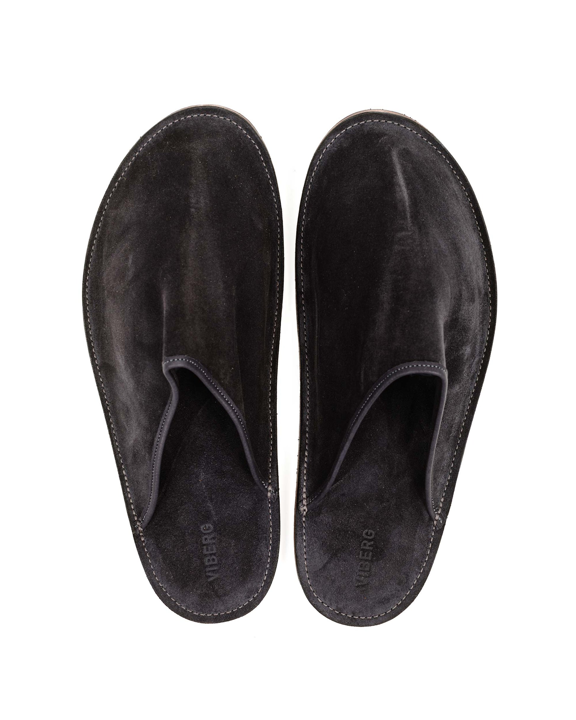 lost & found Viberg Viberg Slide Storm Grey Janus Calf Suede