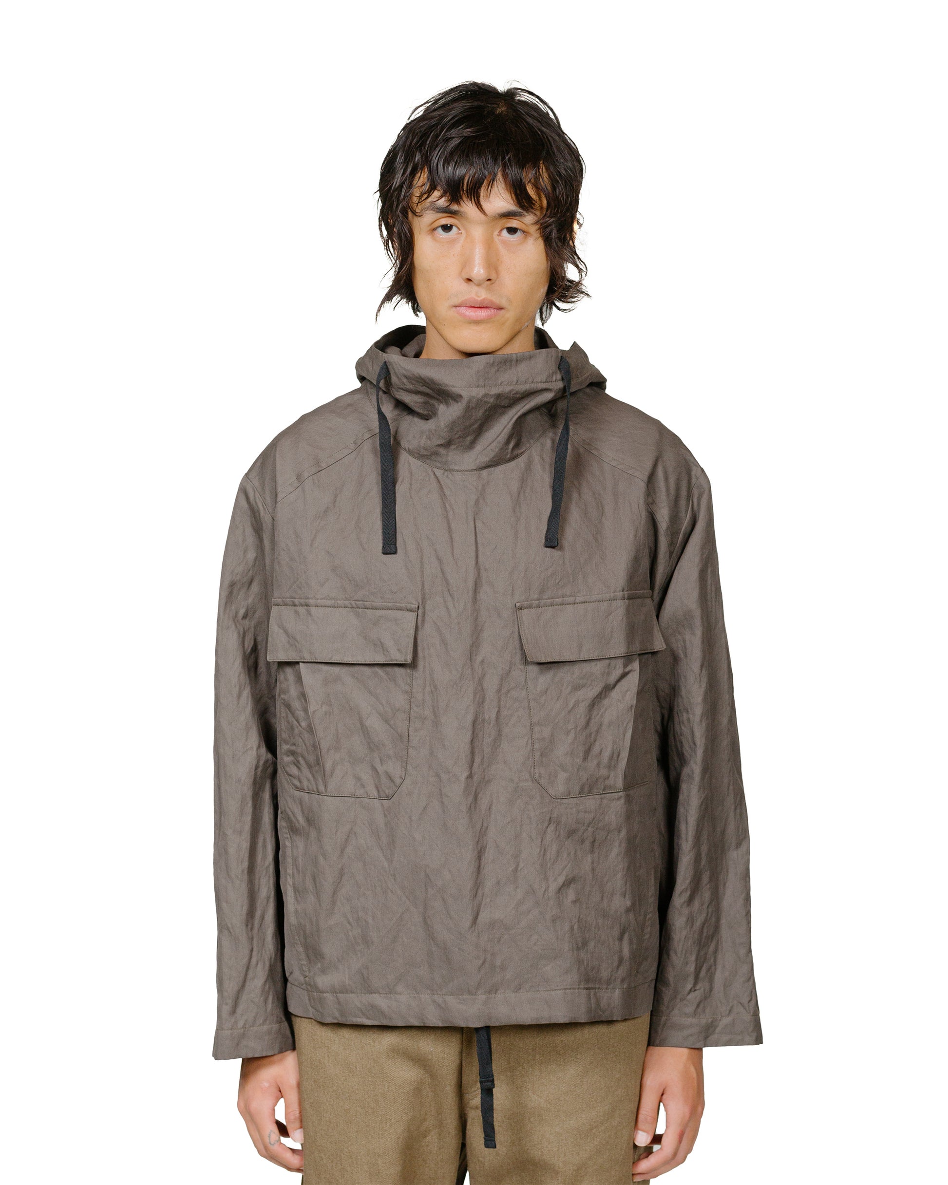 lost & found Wanze Wanze Army Smock Cotton Metal Kelp Green