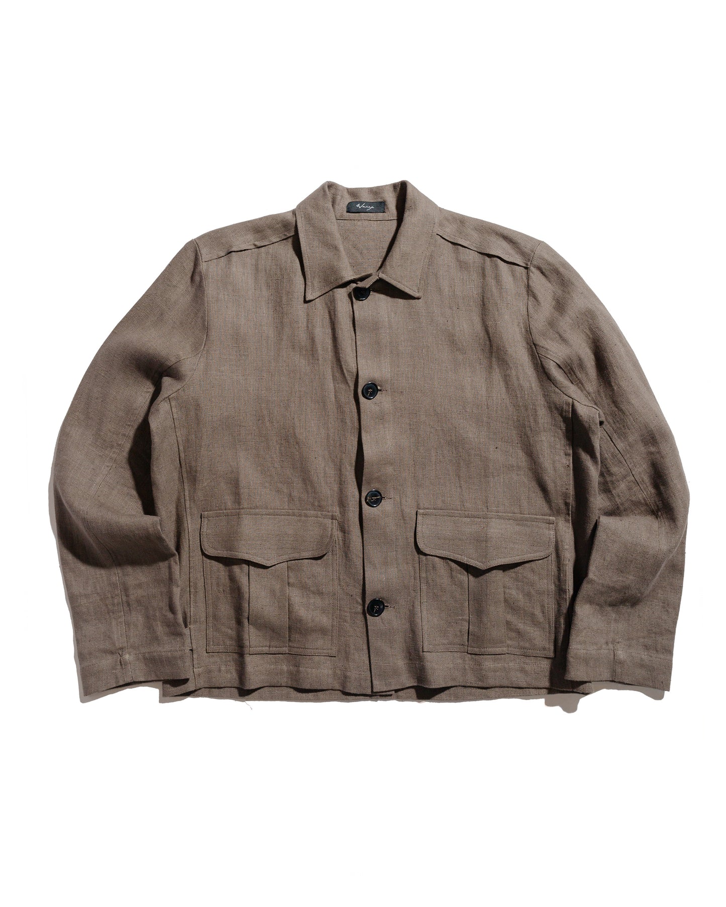 lost & found Wanze Wanze Button Up Blouson Natural Linen Taupe