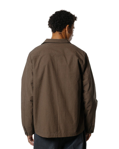 lost & found Wanze Wanze Chore Shirt Cotton Micro Houndstooth Walnut