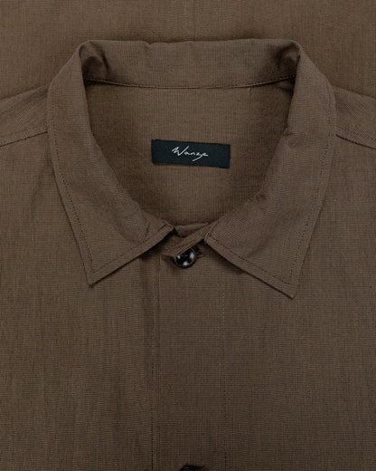 lost & found Wanze Wanze Chore Shirt Cotton Micro Houndstooth Walnut