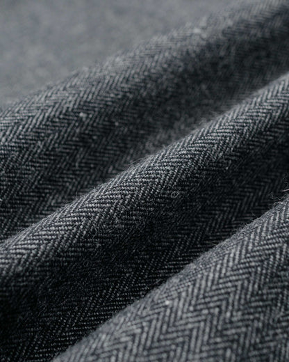 lost & found Wanze Wanze Chore Shirt Cotton Wool Herringbone Grey