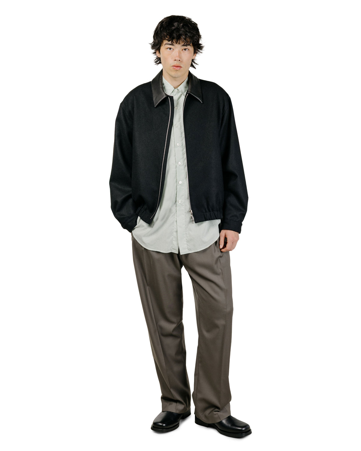 Wanze Cinch Trouser Super 140's Wool Clay