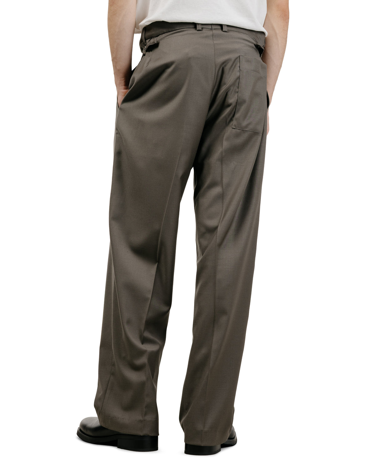 Wanze Cinch Trouser Super 140's Wool Clay