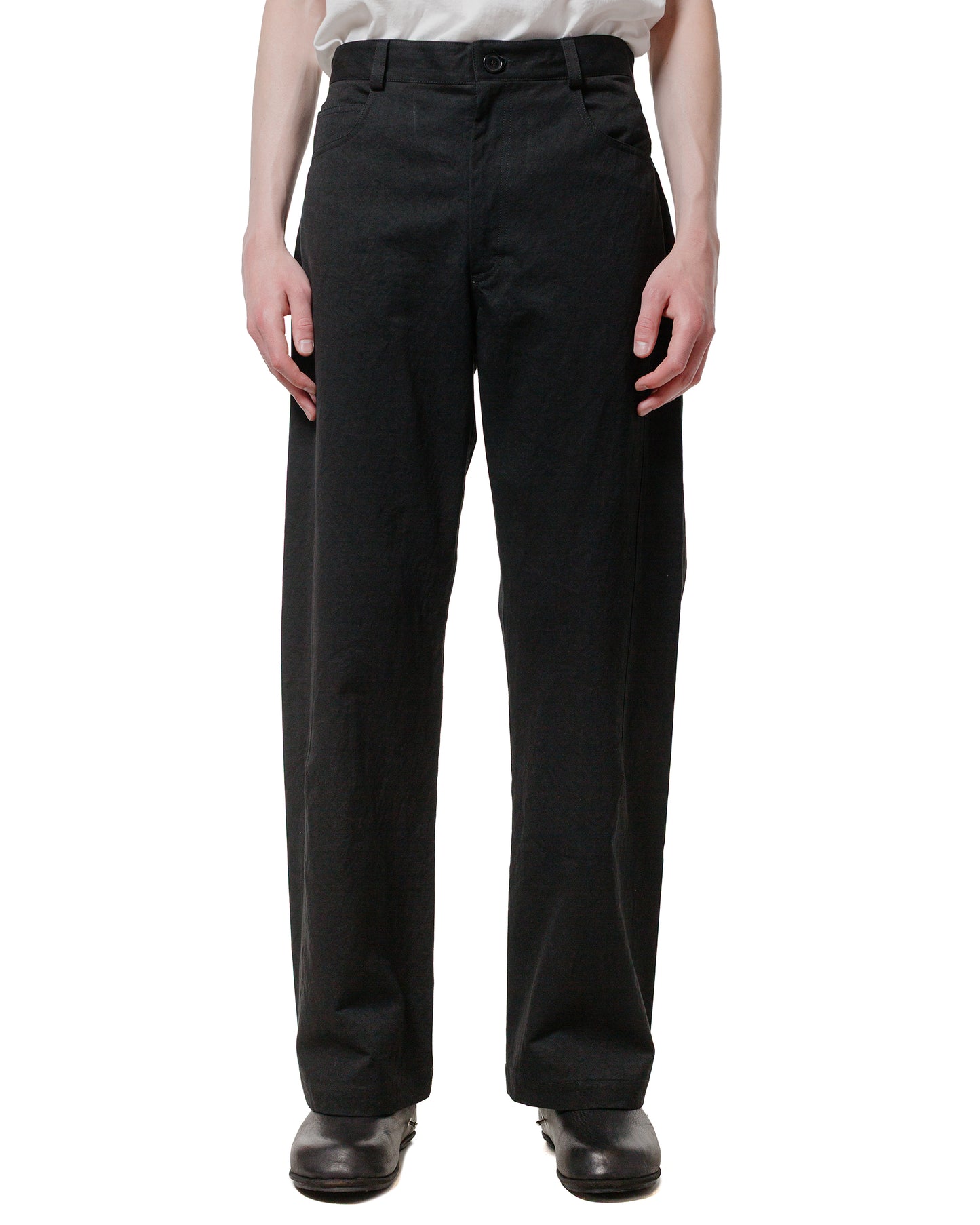 lost & found Wanze Wanze Darted Straight Leg Pant Washed Cotton Black