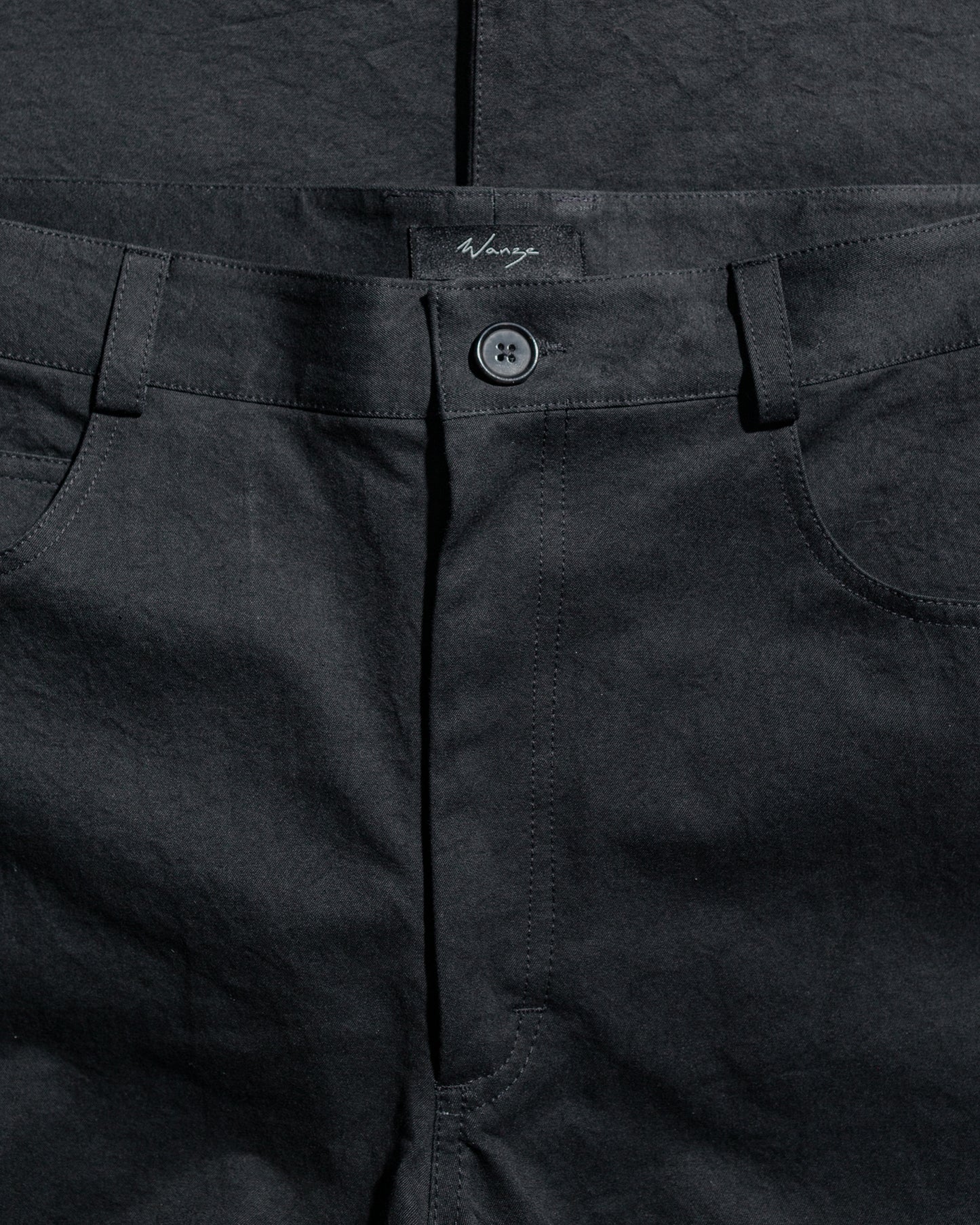lost & found Wanze Wanze Darted Straight Leg Pant Washed Cotton Black