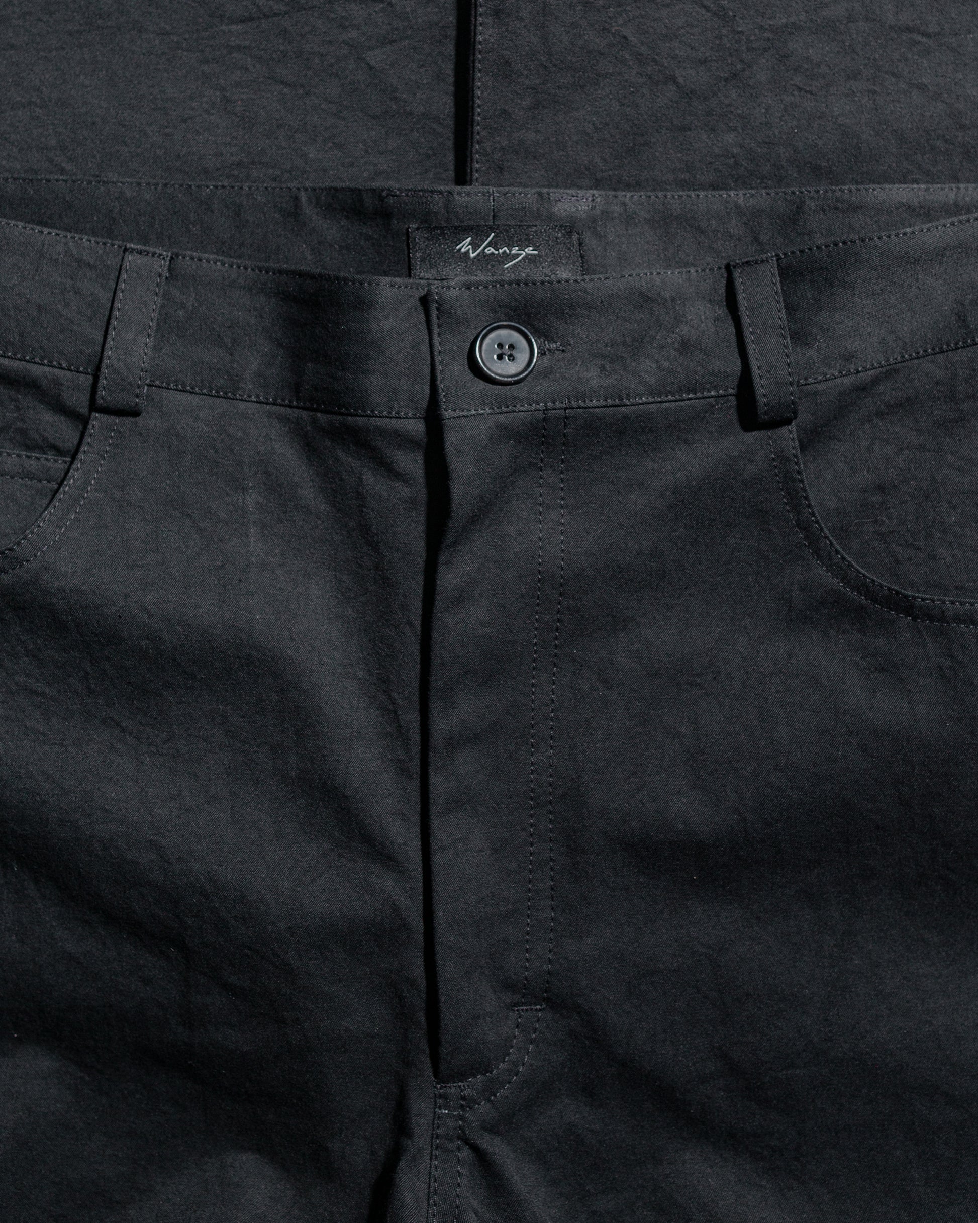 lost & found Wanze Wanze Darted Straight Leg Pant Washed Cotton Black