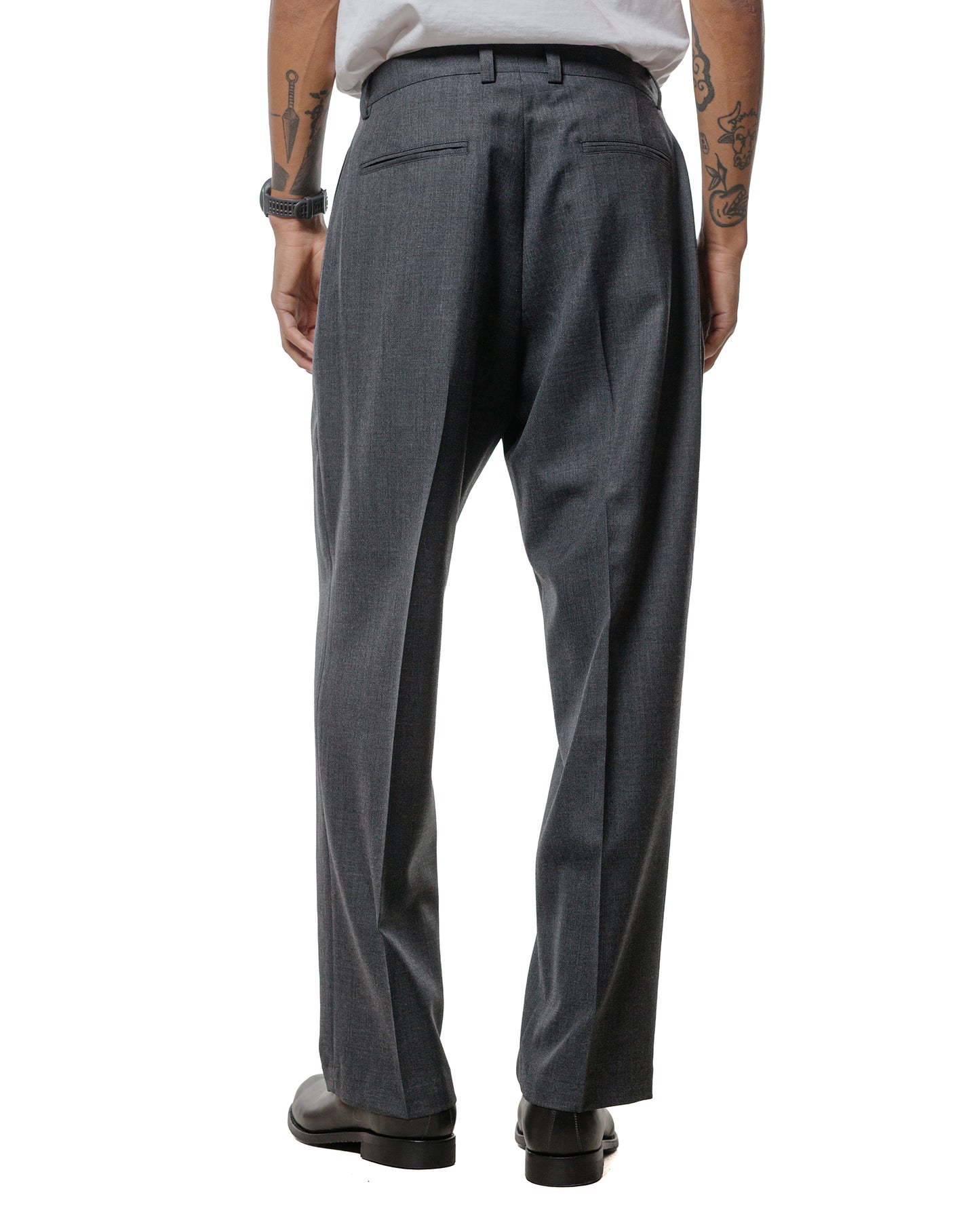 lost & found Wanze Wanze Double Pleated Trouser Merino Wool Slate