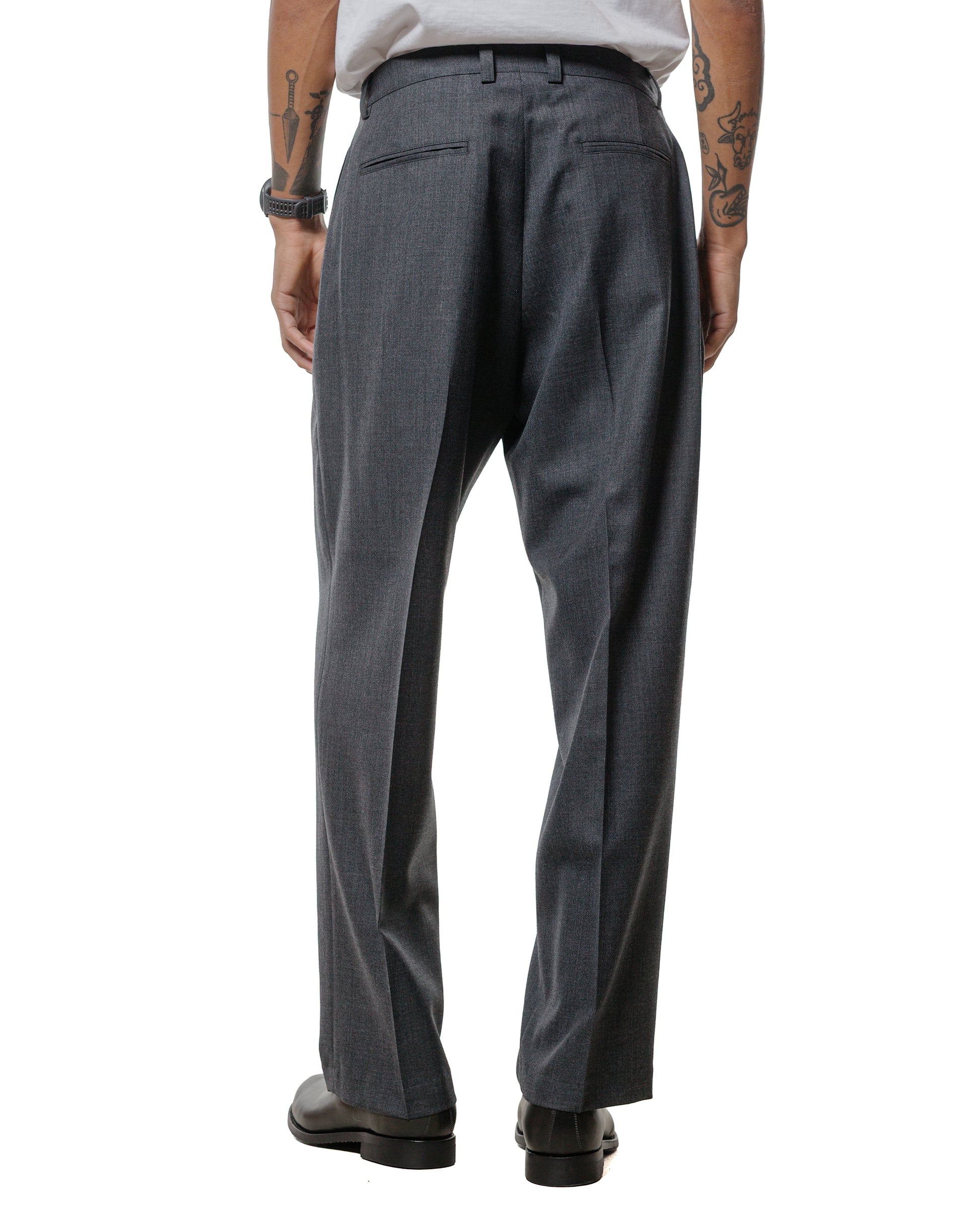 lost & found Wanze Wanze Double Pleated Trouser Merino Wool Slate