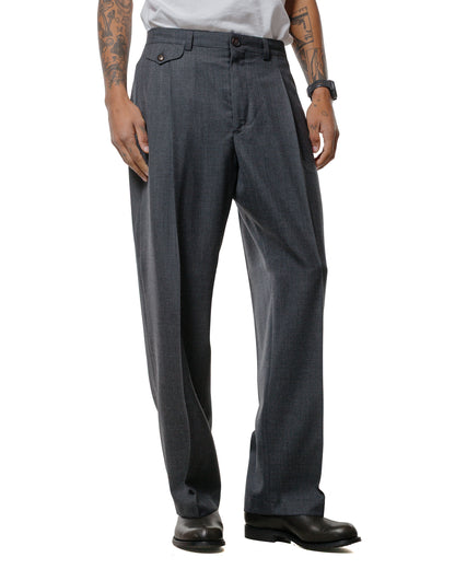 lost & found Wanze Wanze Double Pleated Trouser Merino Wool Slate