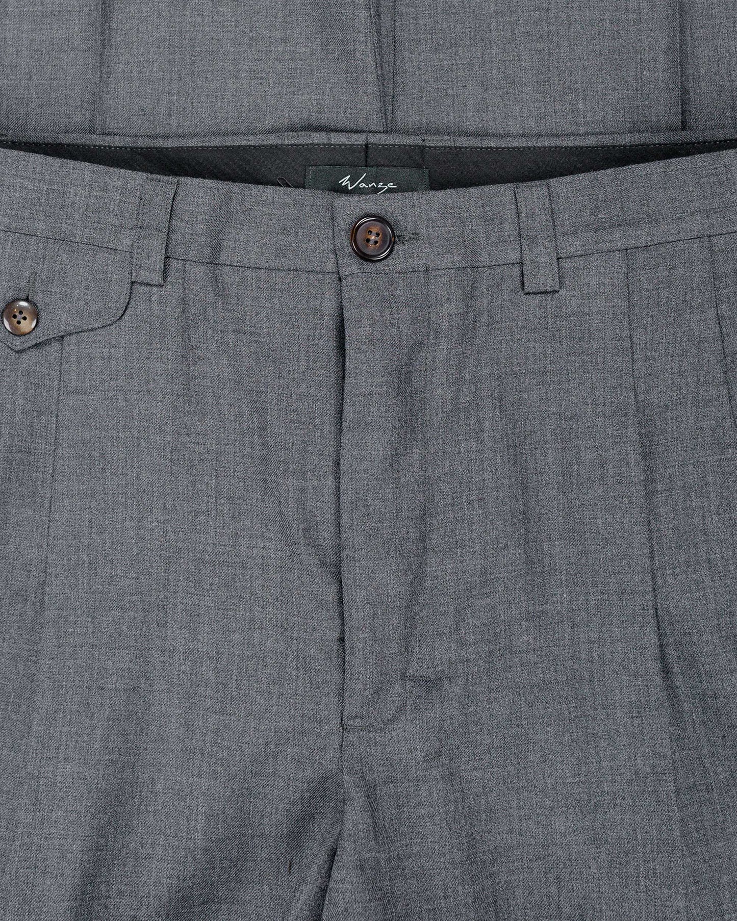 lost & found Wanze Wanze Double Pleated Trouser Merino Wool Slate