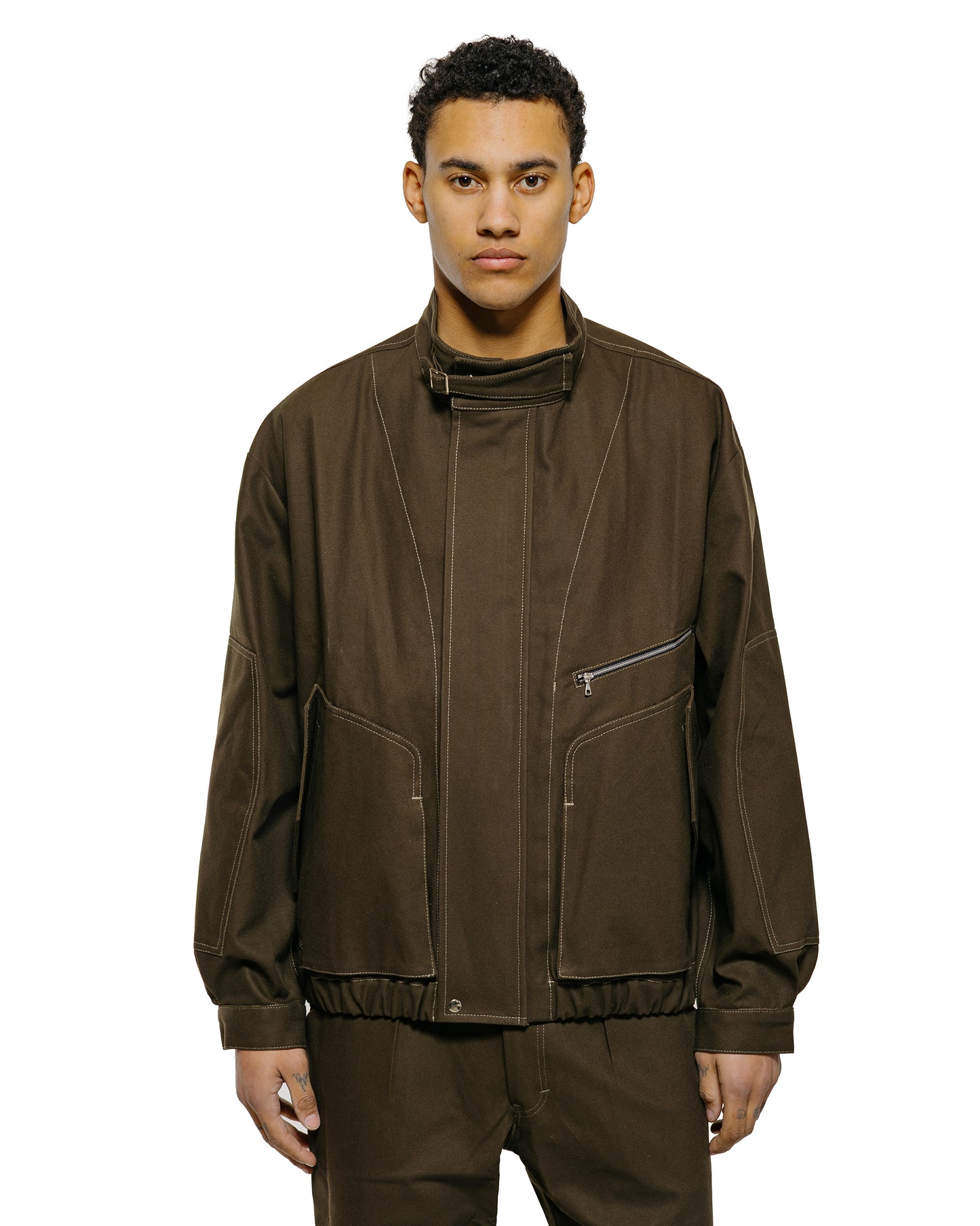lost & found Wanze Wanze Flight Jacket Cotton Twill Army Green