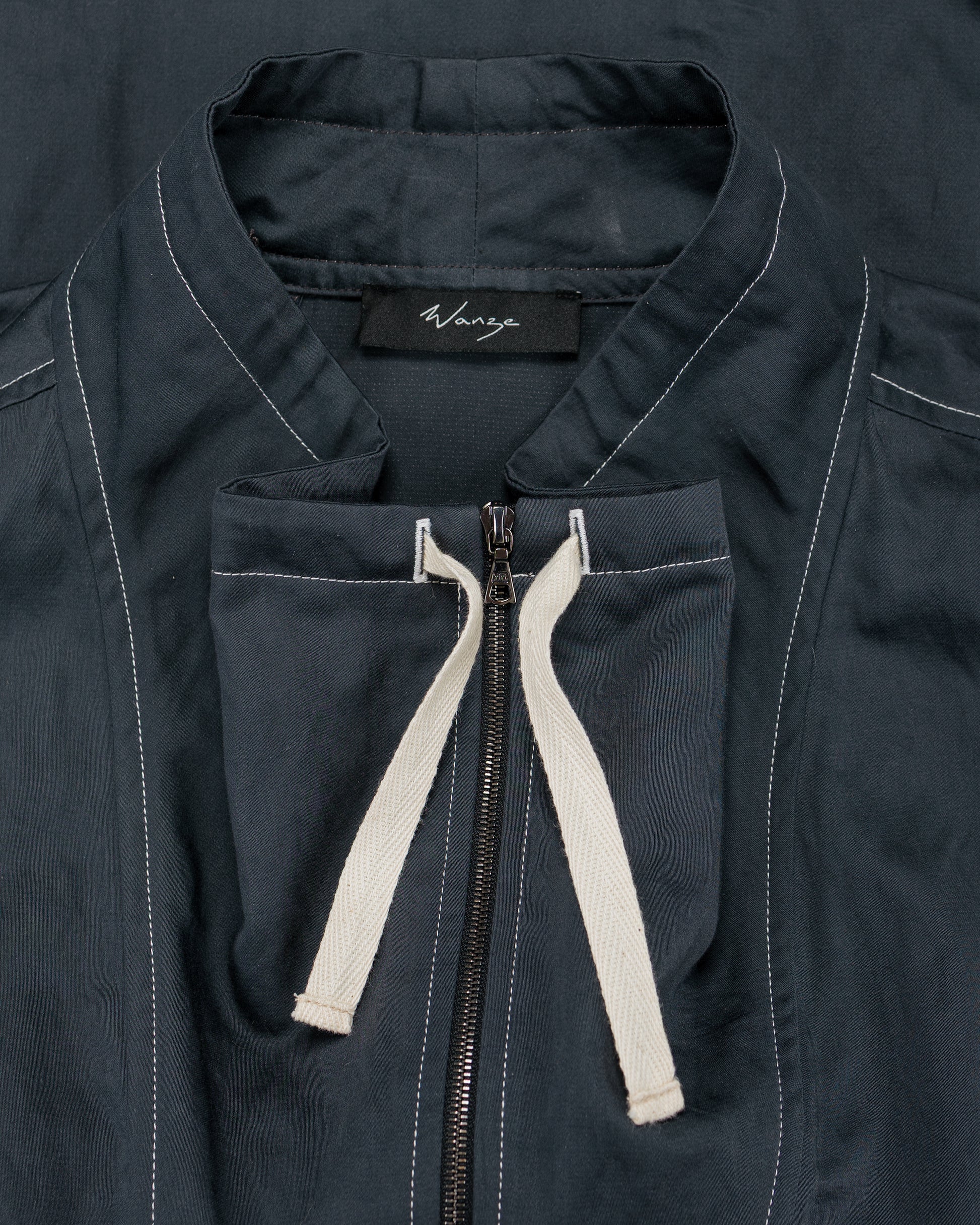 lost & found Wanze Wanze Funnel Neck Zip Anorak Cotton Metal Midnight