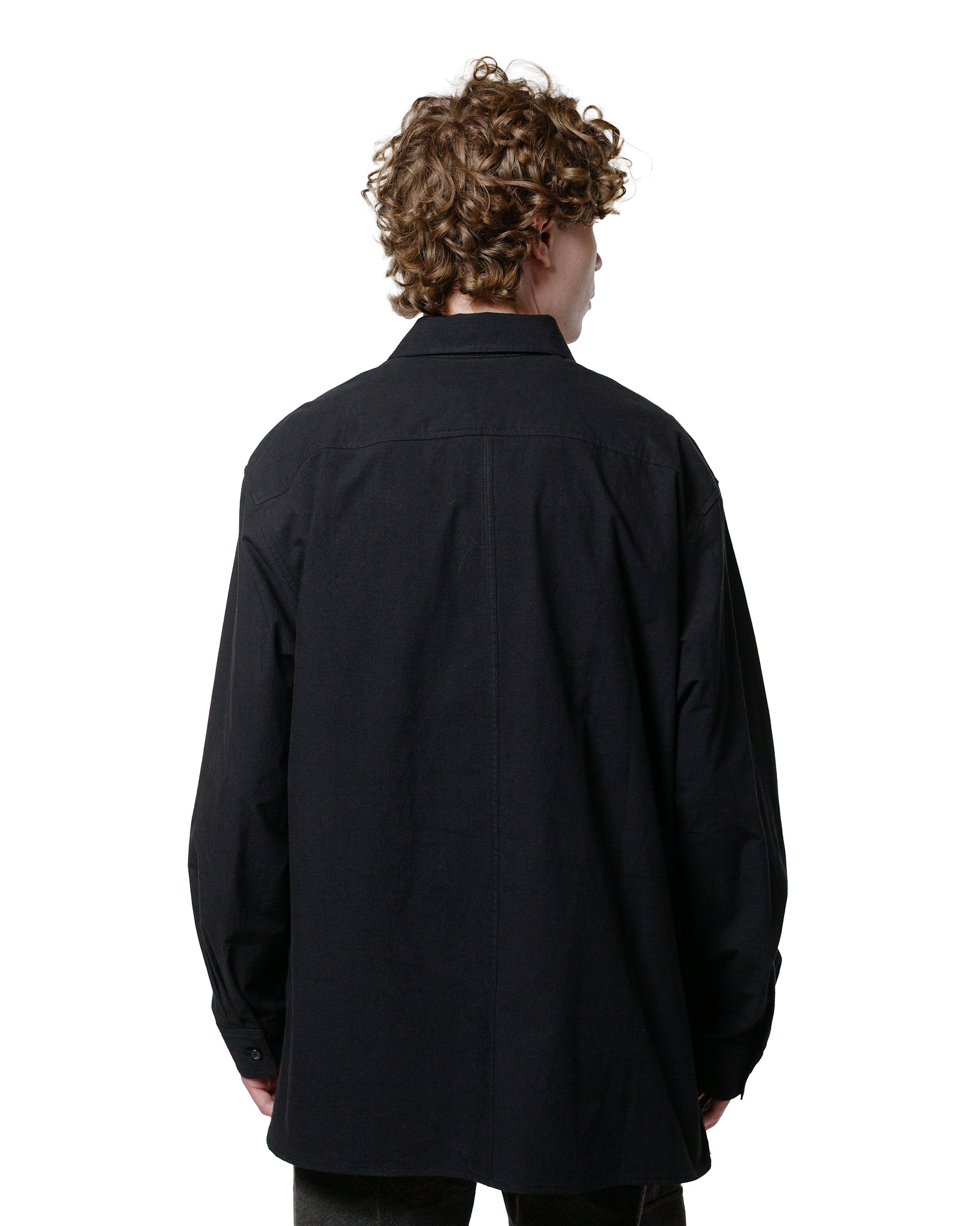lost & found Wanze Wanze Half Zip Shirt Typewriter Cotton Black