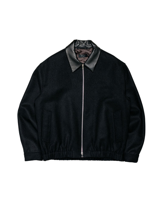 Wanze Harrington Jacket Wool Serge Black