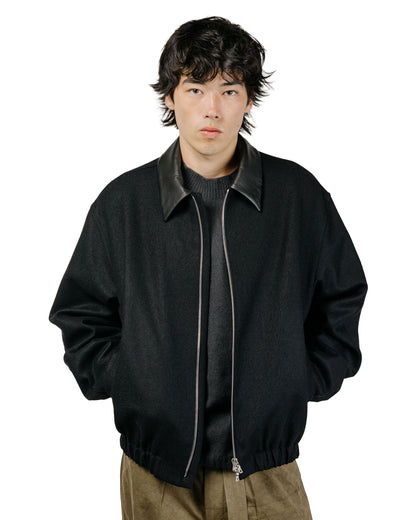 Wanze Harrington Jacket Wool Serge Black