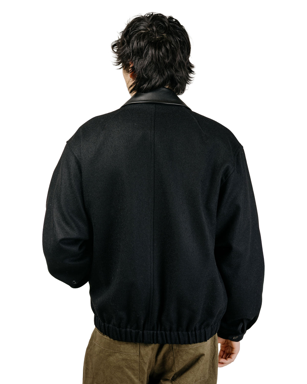 Wanze Harrington Jacket Wool Serge Black