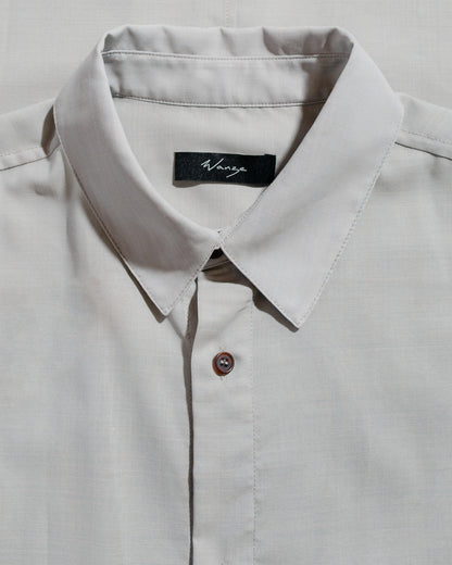 lost & found Wanze Wanze Layered Button Up Shirt Wool Voile Hazy Blue